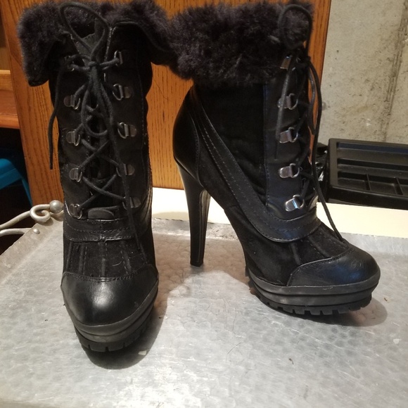 Anne Michelle "The  Wildcat 03" Black with Faux Fu - Picture 7 of 8